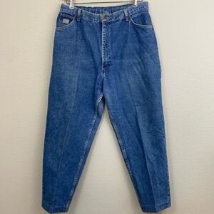 Vtg Wrangler High Rise Tapered leg Mom Jeans 18 short 35” x 29”